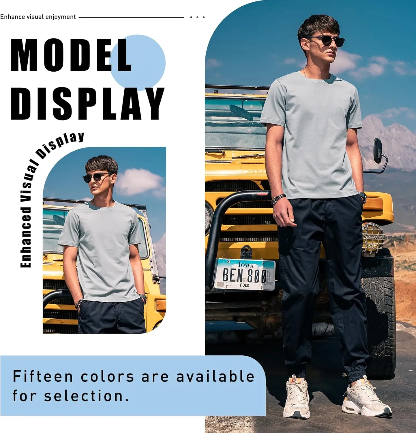 Men's Ice Silk T-Shirt, Quick Dry Casual Shirt, Classic Men's Solid Color T-Shirt