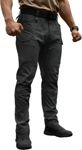 Men's Tactical Pants Flex Ripstop Cargo Trousers for Outdoor Hiking Work Casual Pants Large Capacity Clothing