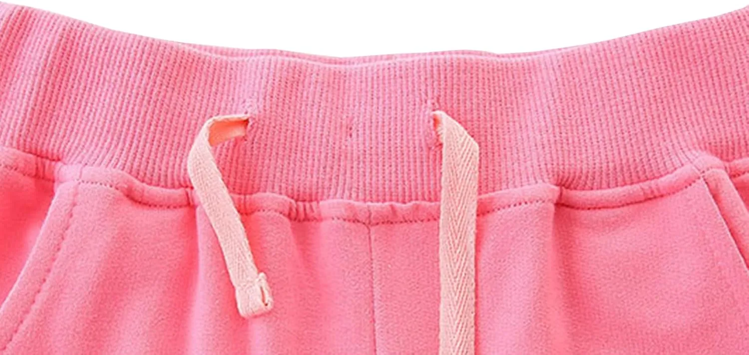 Mud Kingdom Little Boys Girls Christmas Sweatpants Elastic Waist Joggers Embroidered Pattern Sweat Pants with Pockets