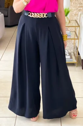 Pleated Wide Leg Pants