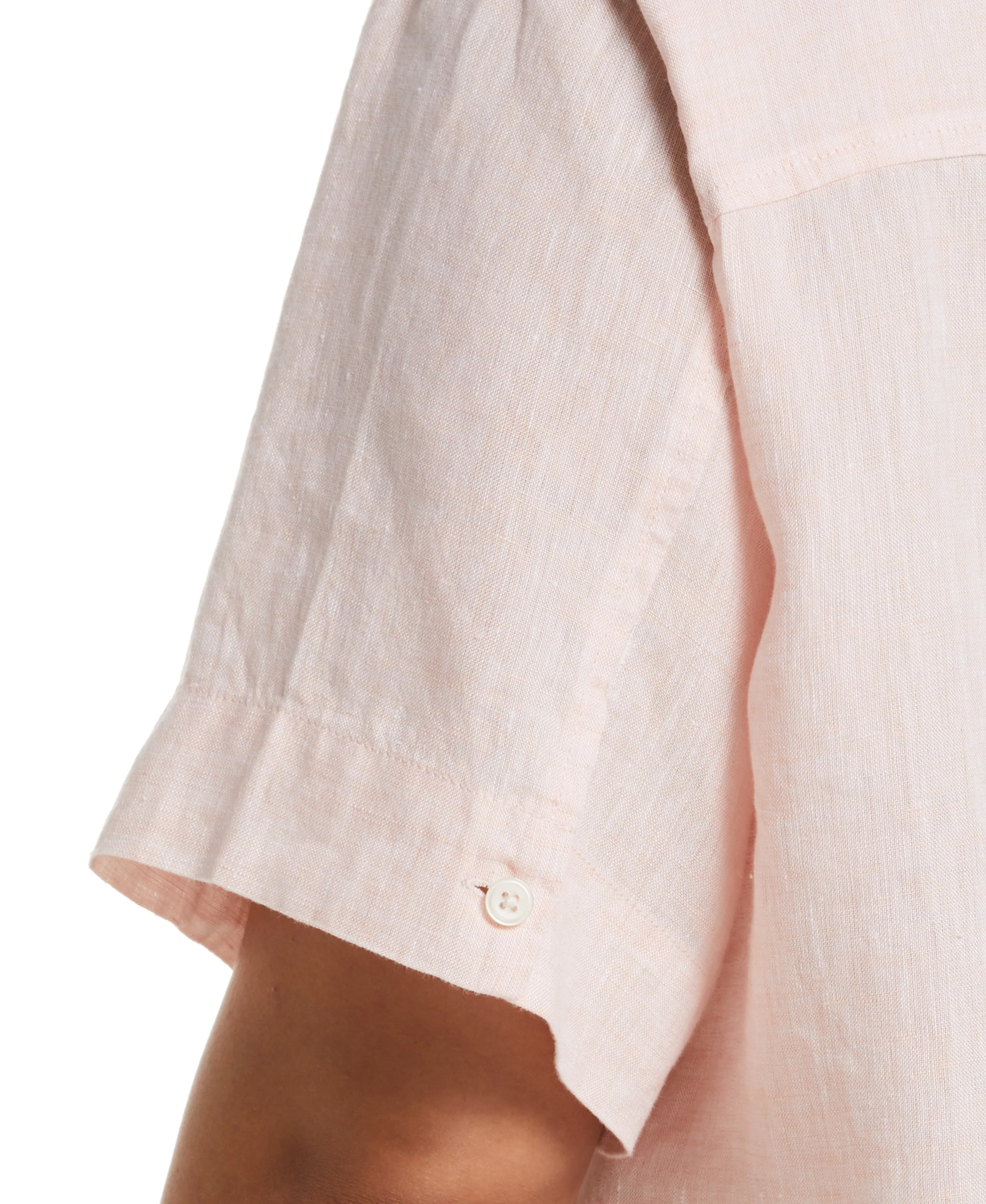 Plus Size Split Neck Linen Top