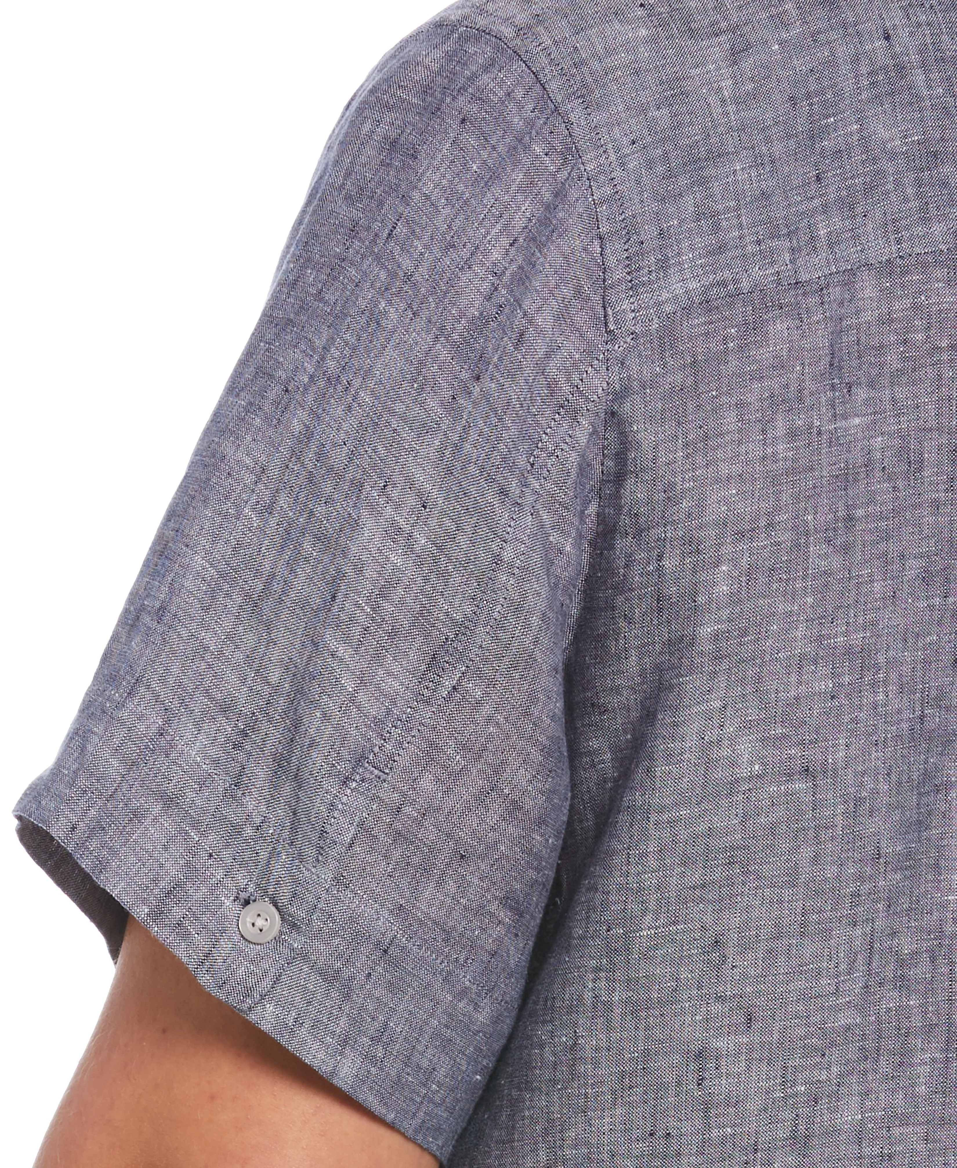 Plus Size Split Neck Linen Top