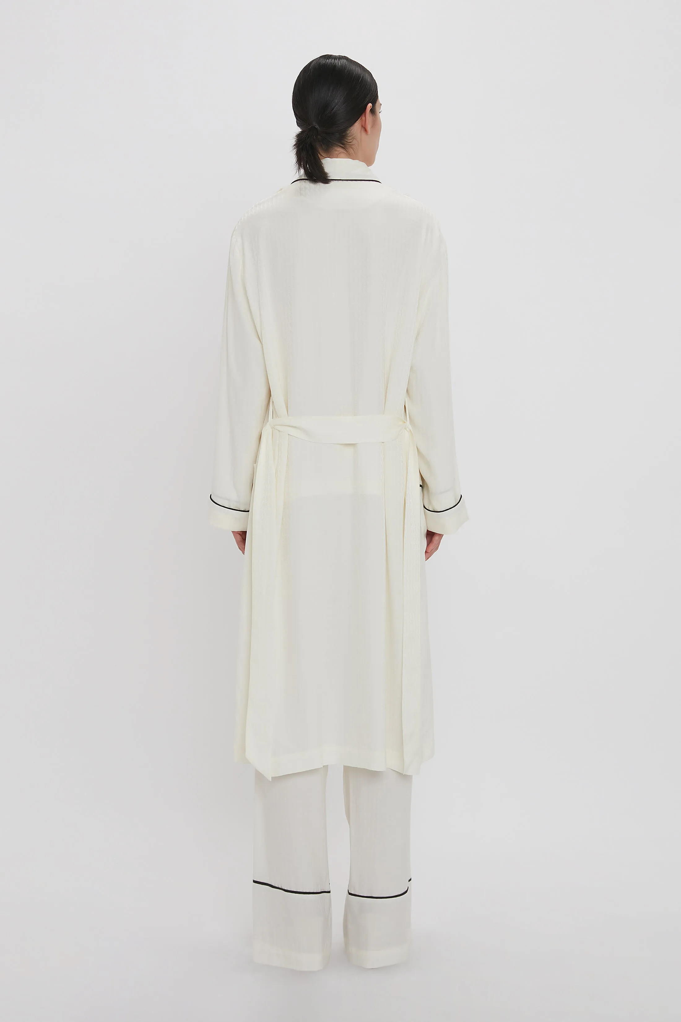 Pyjama Robe In Ivory Monogram