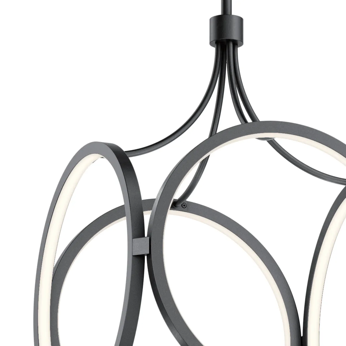 Quintiesse Ciri LED Pendant, Matt Black