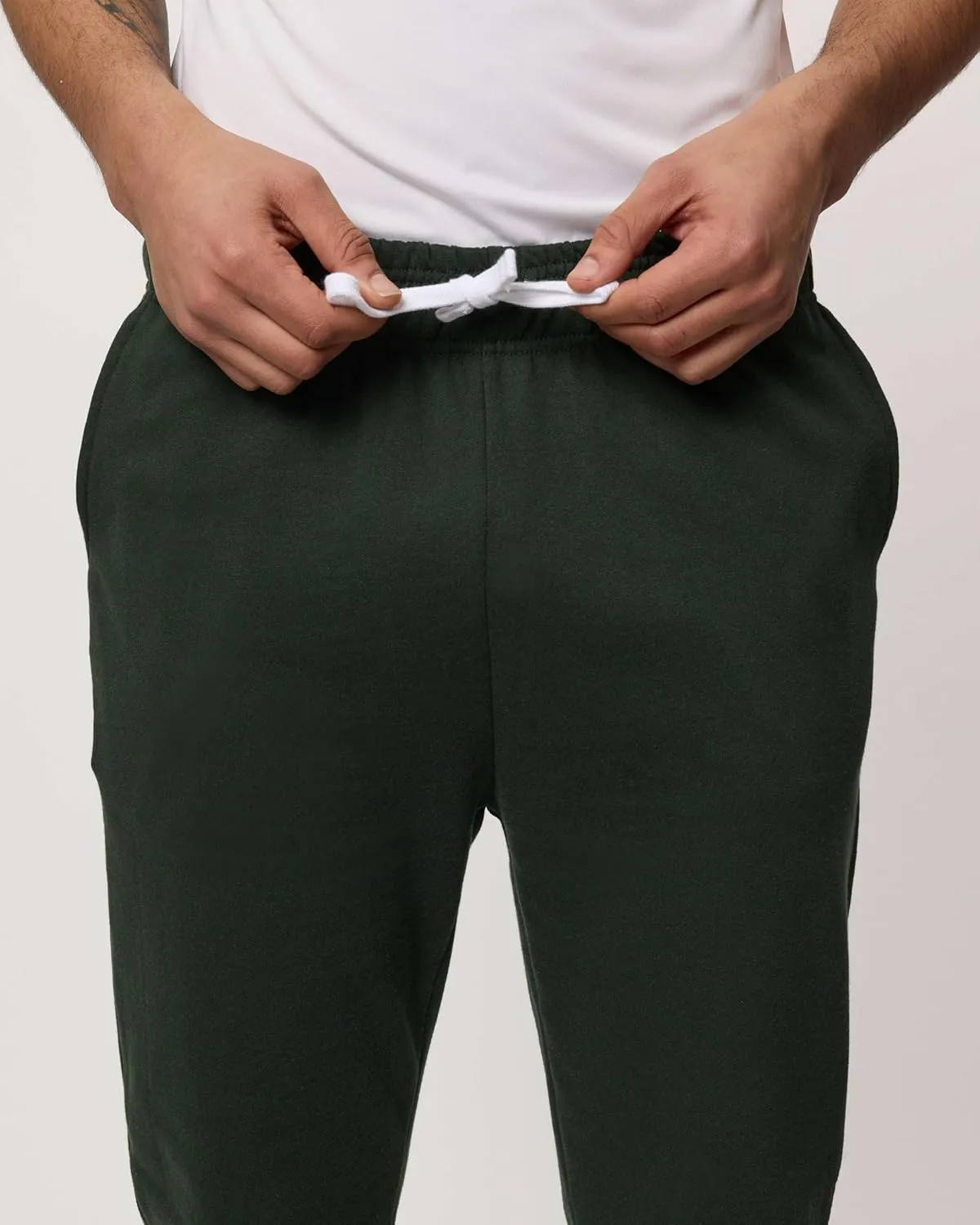Real Essentials 3 Pack: Men's Tech Fleece Athletic Casual Open Bottom Sweatpants with Pockets (Available in Big & Tall)