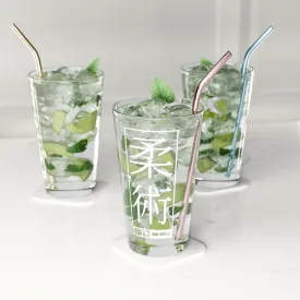 Roll and Refresh: Stylish Jiu-Jitsu Pint Glass for Martial Arts Fans, 16oz