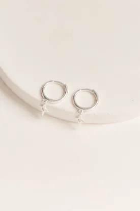 Sadie Huggie Earrings Silver