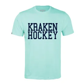 Seattle Kraken Ice Blue Richmond Wordmark Tee