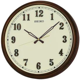 Seiko Brown Frame Cream Dial Wall clock QXA632B