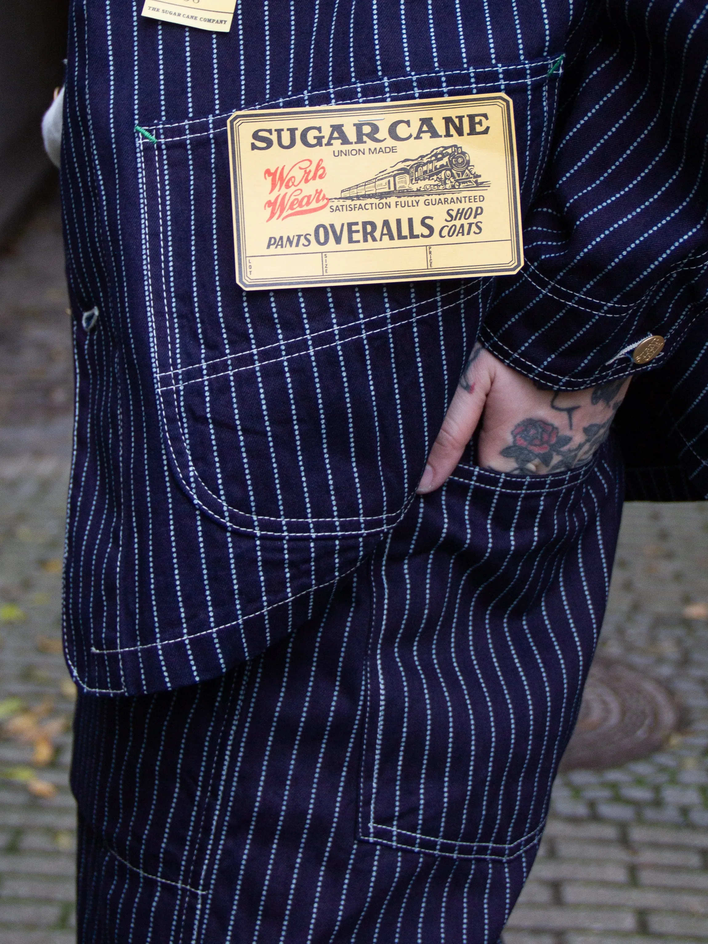 Sugar Cane, Engineer Pants, Wabash Stripe