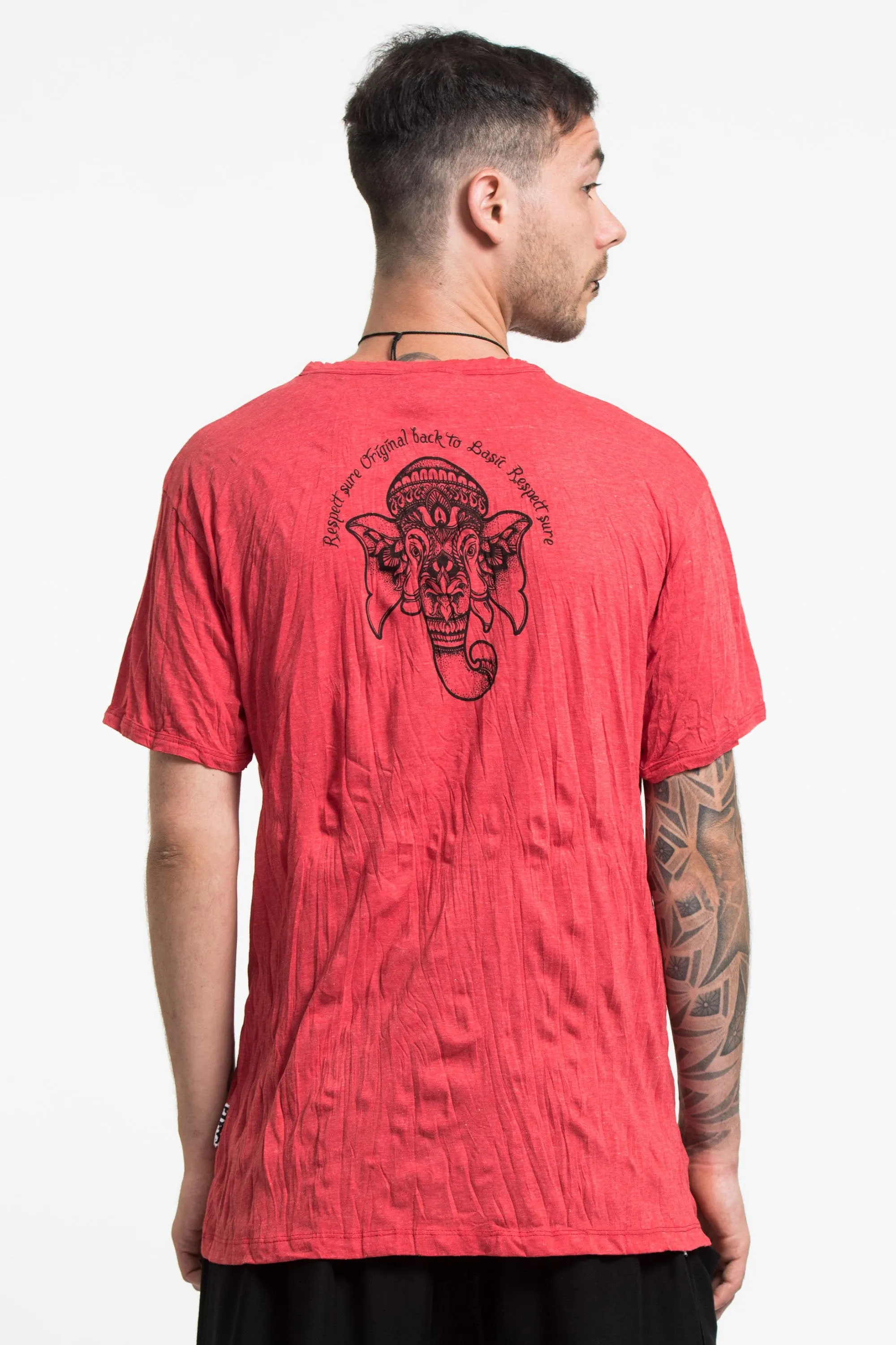 Sure Design Men's Lotus Ganesh T-Shirt in Red