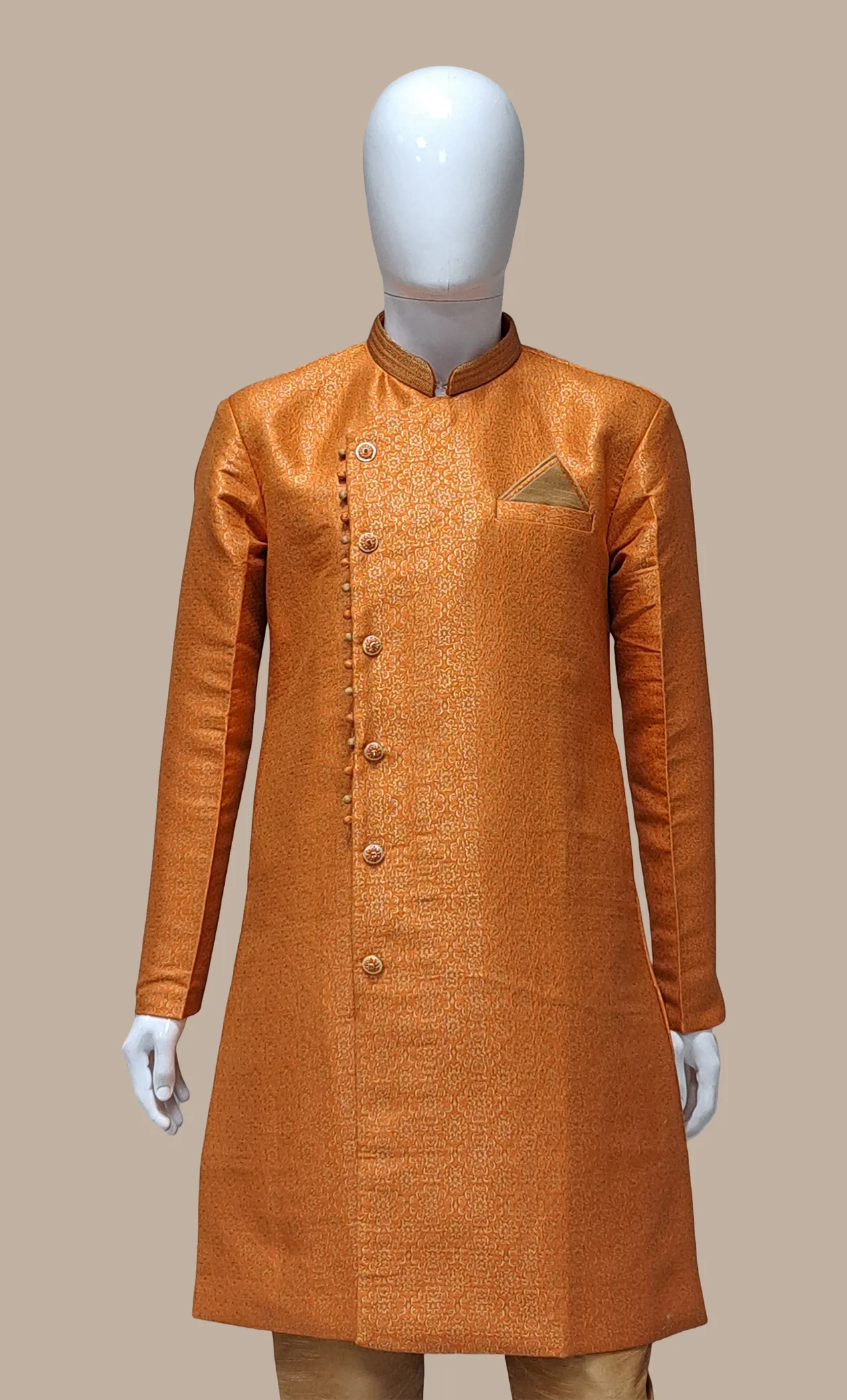 Tangerine Embroidered Kurta Set