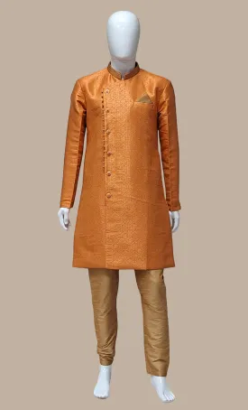 Tangerine Embroidered Kurta Set