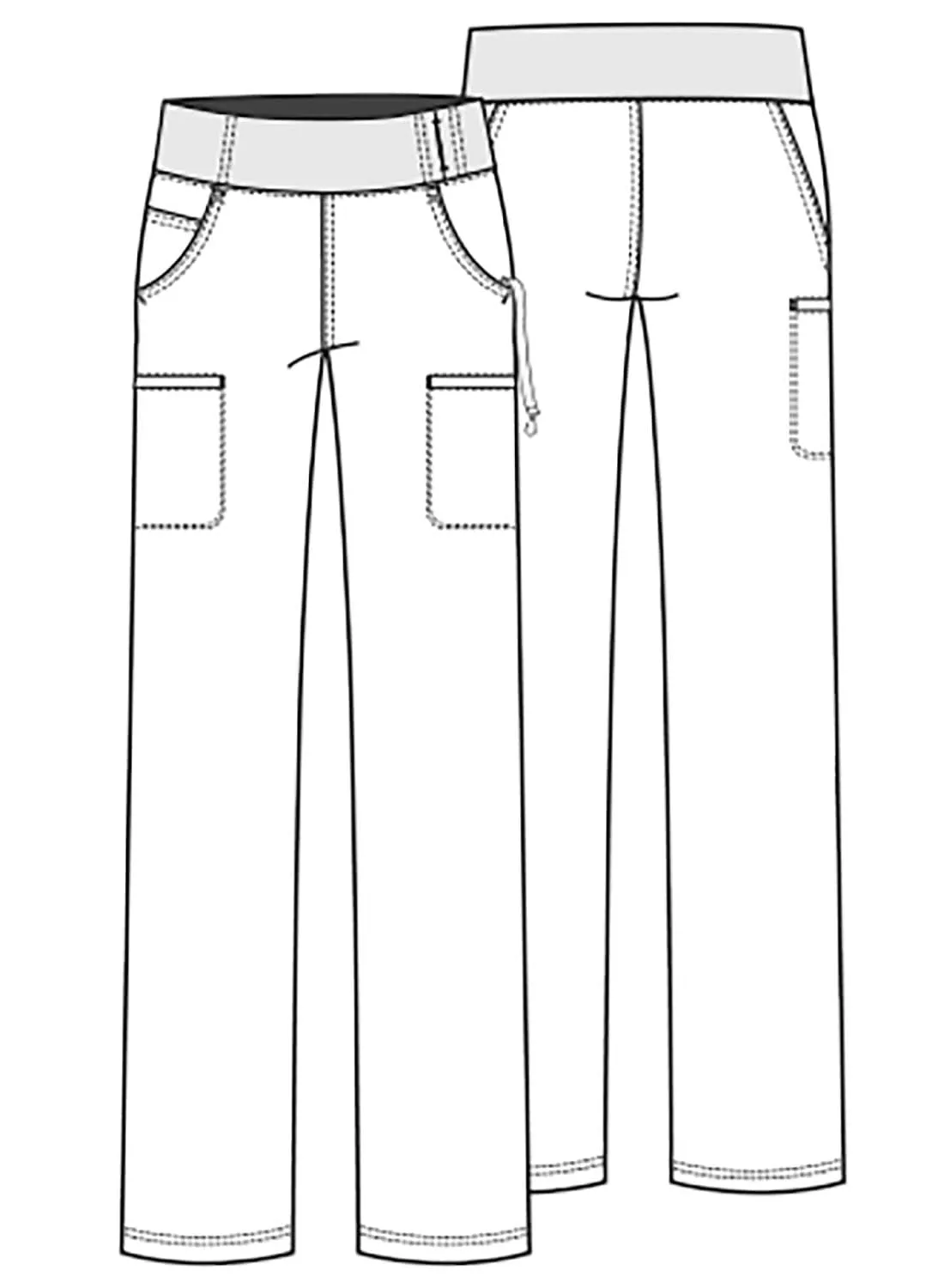 Tend Cherokee iFlex TALL Straight Leg Pull-on Pant Pewter - Inseam 34" (86 cm) TD-CK002TPWT
