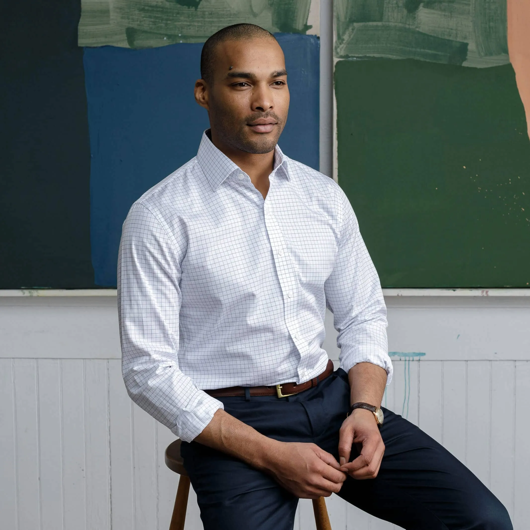 The Blue Cliffe Check Custom Shirt