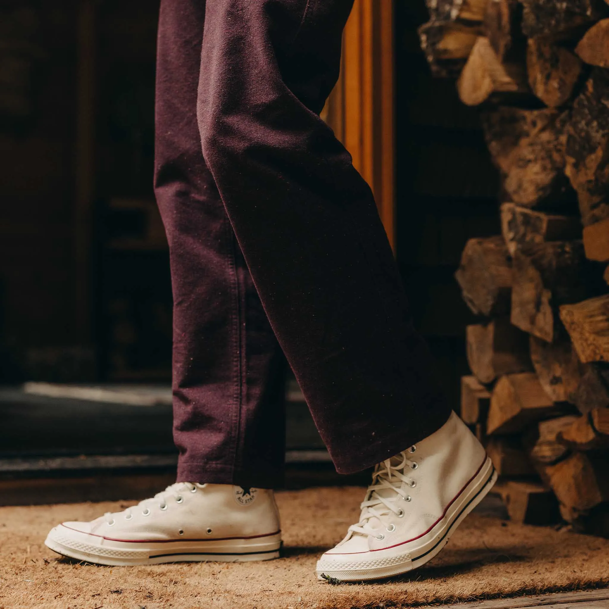 The Breakwater Pant in Nutmeg Donegal