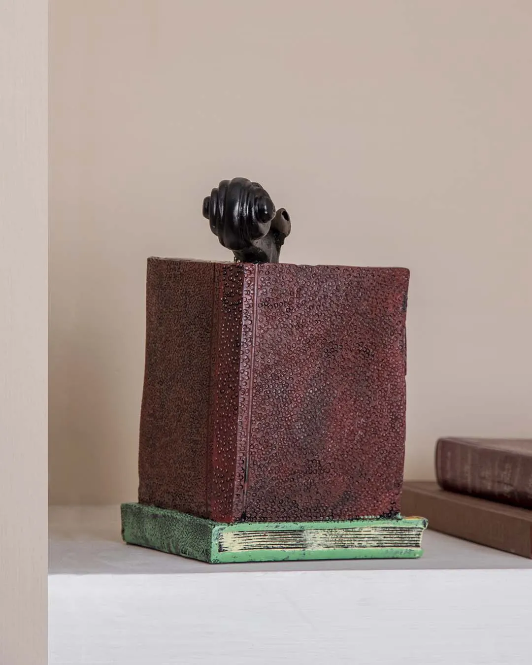 'Violin With Clock' Placed On Book Stand