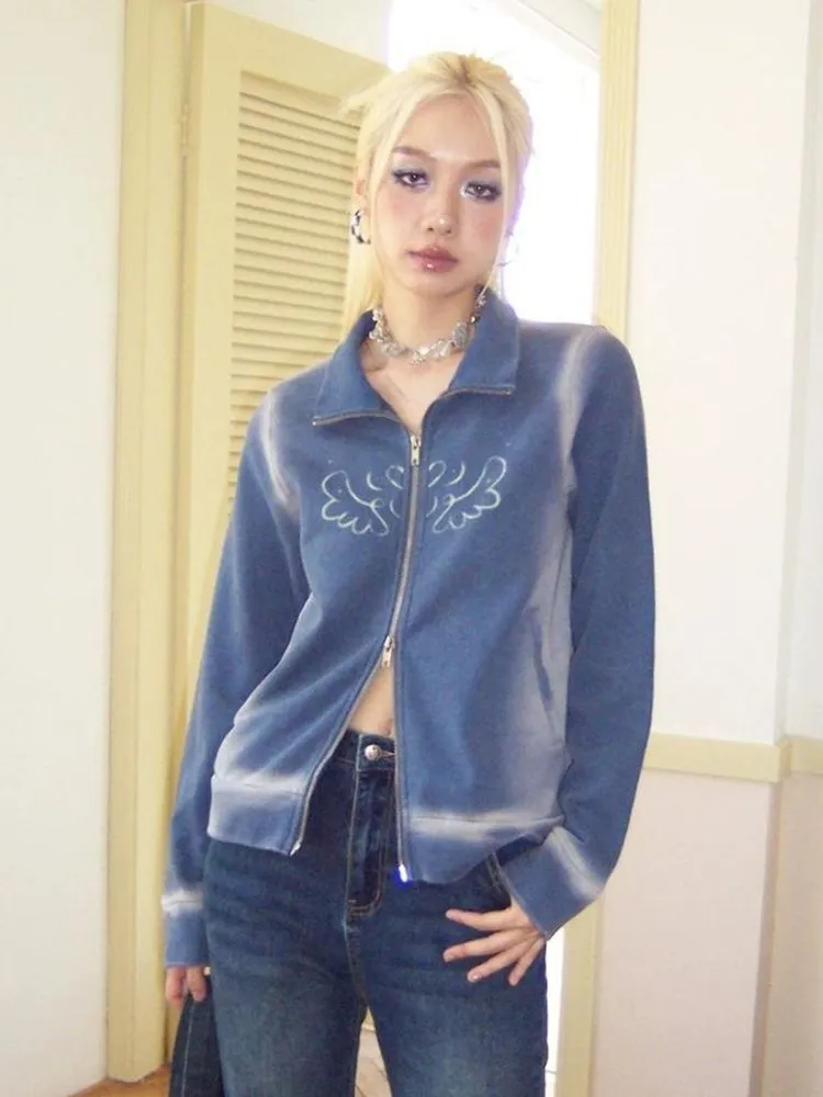 Washed color casual sweatshirt【s0000003388】