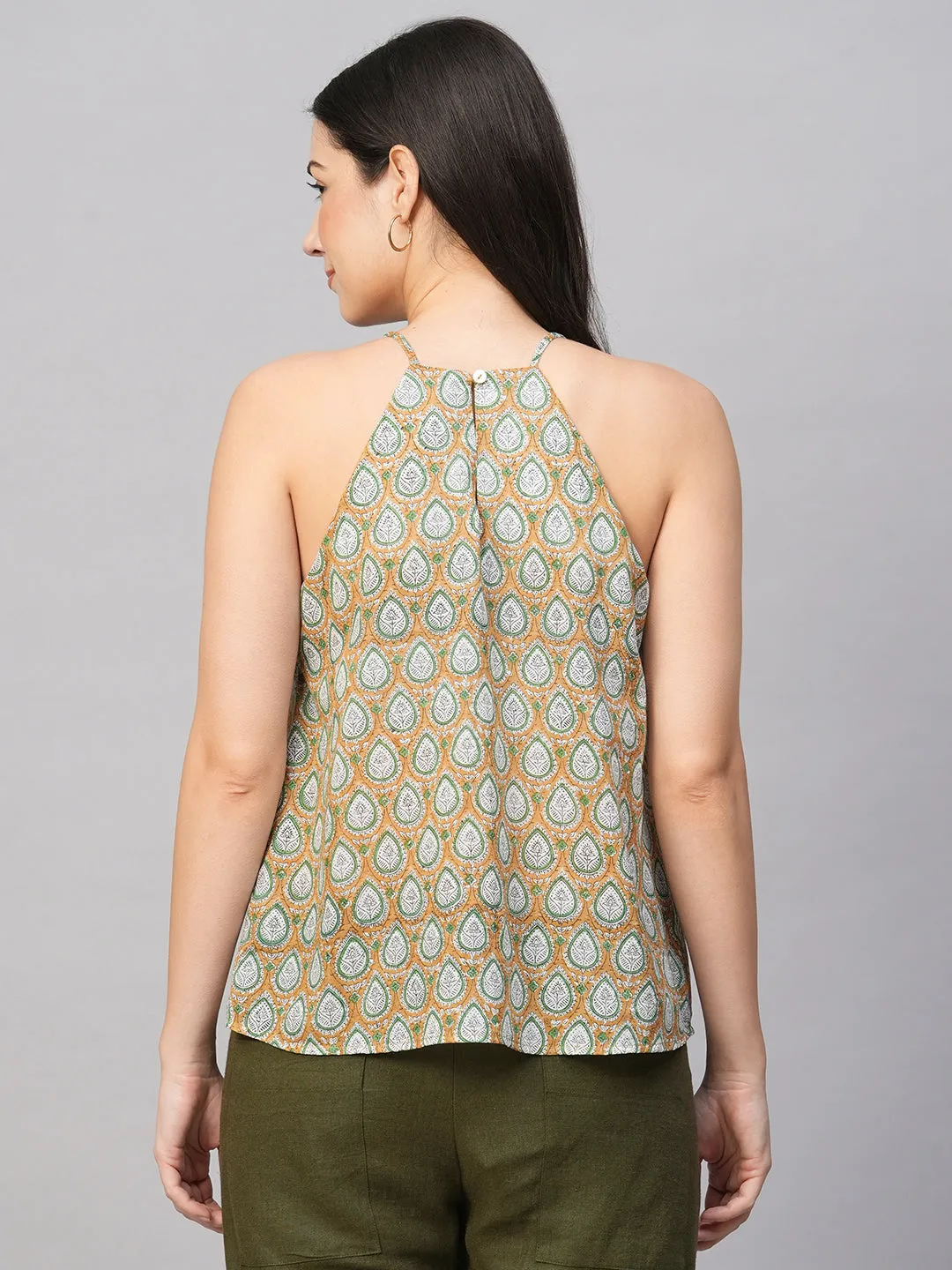 Women's Brown Cotton Regular Fit Blouse