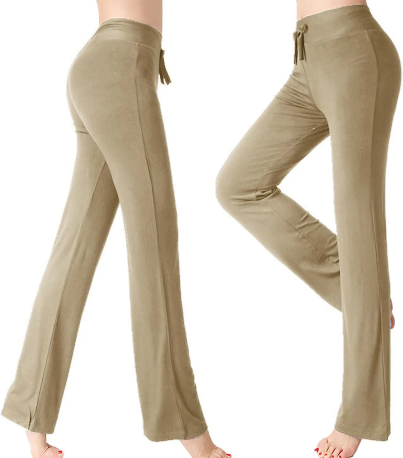 Women's Sports Yoga Pants Soft Bootcut Sweatpants High Waist Modal Cotton Flare Workout Pant Casual Trousers