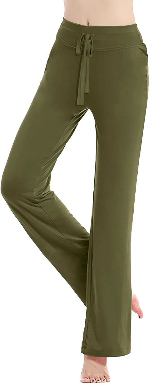 Women's Sports Yoga Pants Soft Bootcut Sweatpants High Waist Modal Cotton Flare Workout Pant Casual Trousers