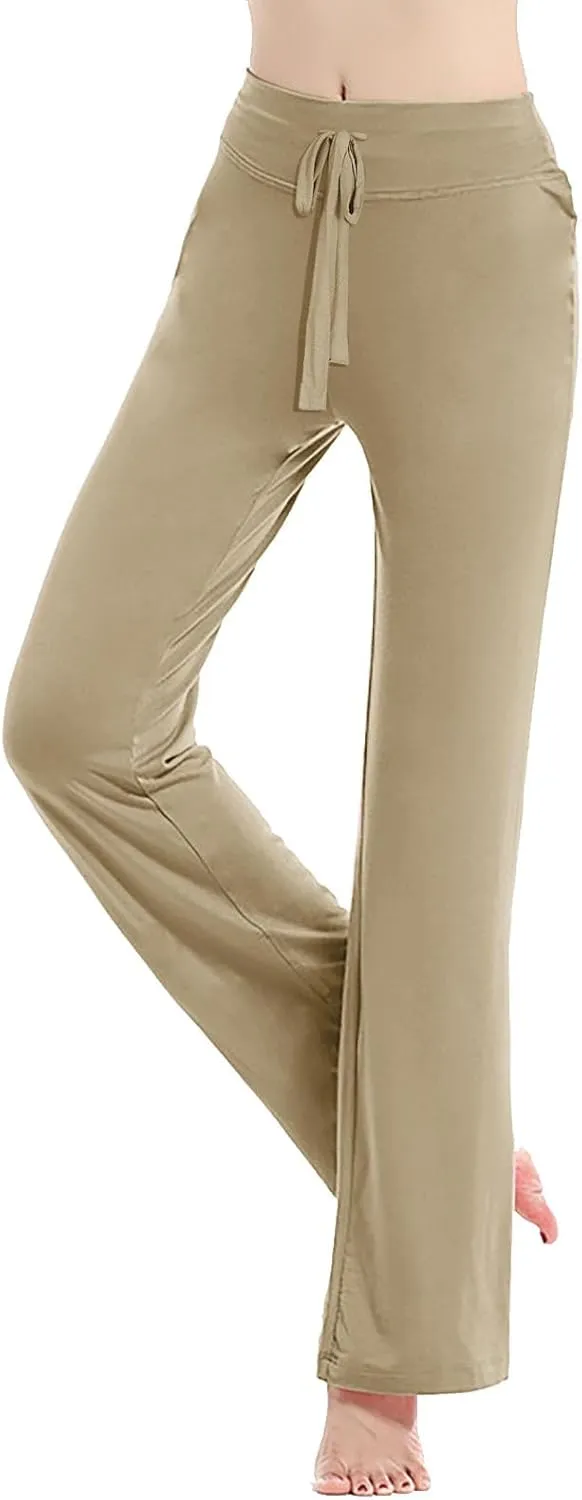 Women's Sports Yoga Pants Soft Bootcut Sweatpants High Waist Modal Cotton Flare Workout Pant Casual Trousers
