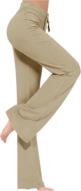 Women's Sports Yoga Pants Soft Bootcut Sweatpants High Waist Modal Cotton Flare Workout Pant Casual Trousers