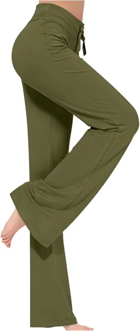 Women's Sports Yoga Pants Soft Bootcut Sweatpants High Waist Modal Cotton Flare Workout Pant Casual Trousers