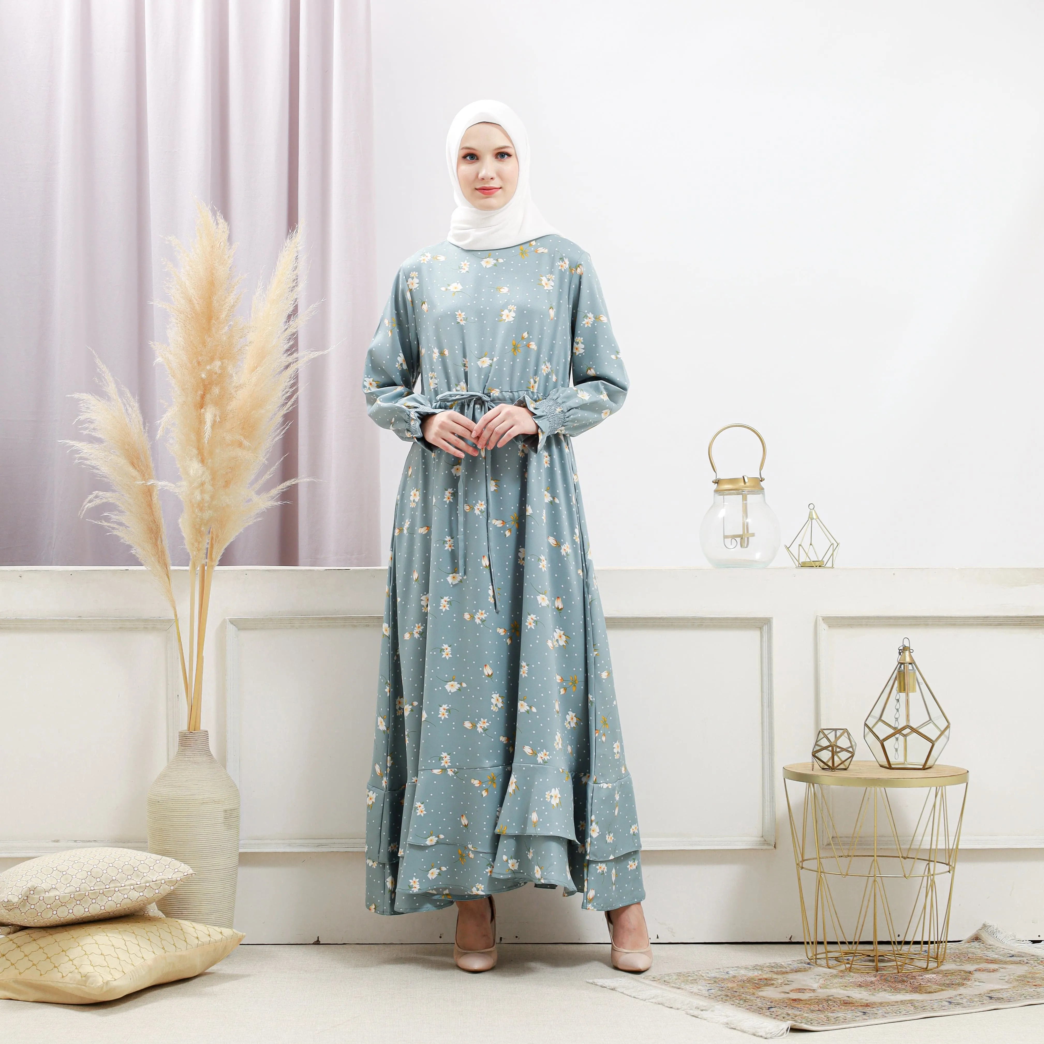 Women's Turquoise Floral Dress