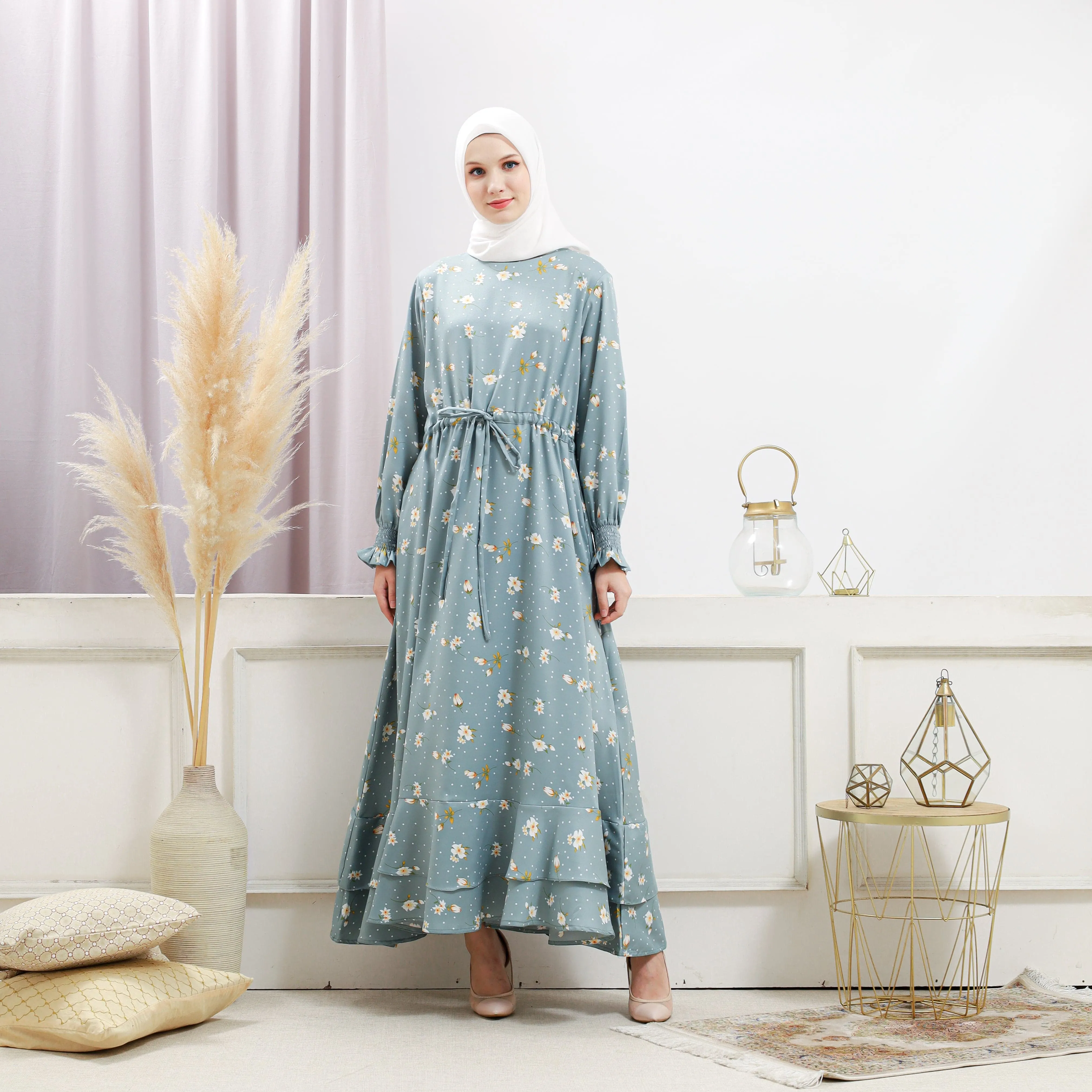 Women's Turquoise Floral Dress