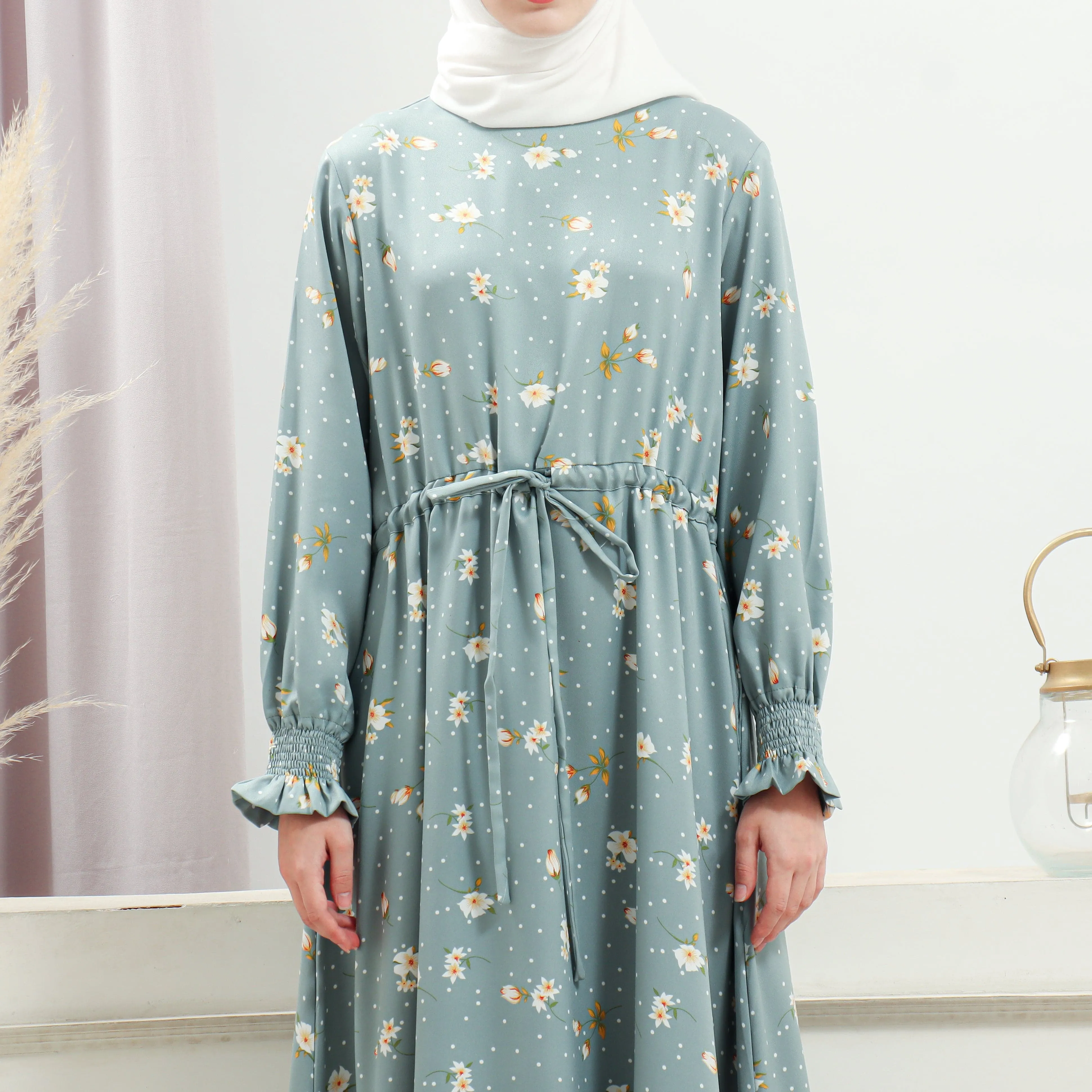 Women's Turquoise Floral Dress