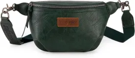 Wrangler Large Fanny Packs for Women Waist Bag Travel Belt Bags Crossbody Sling Purse Green